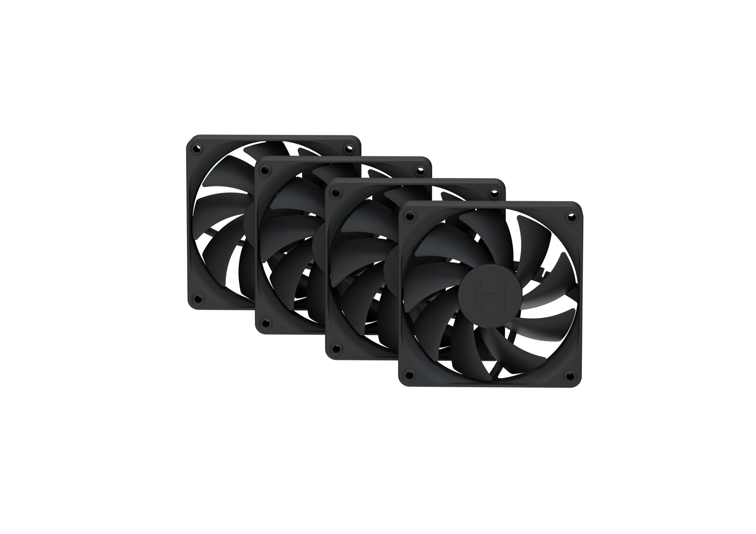HYTE FA12 4 Pack Black Case Fans (1) HYTE FA12 4 Pack Black Case Fans