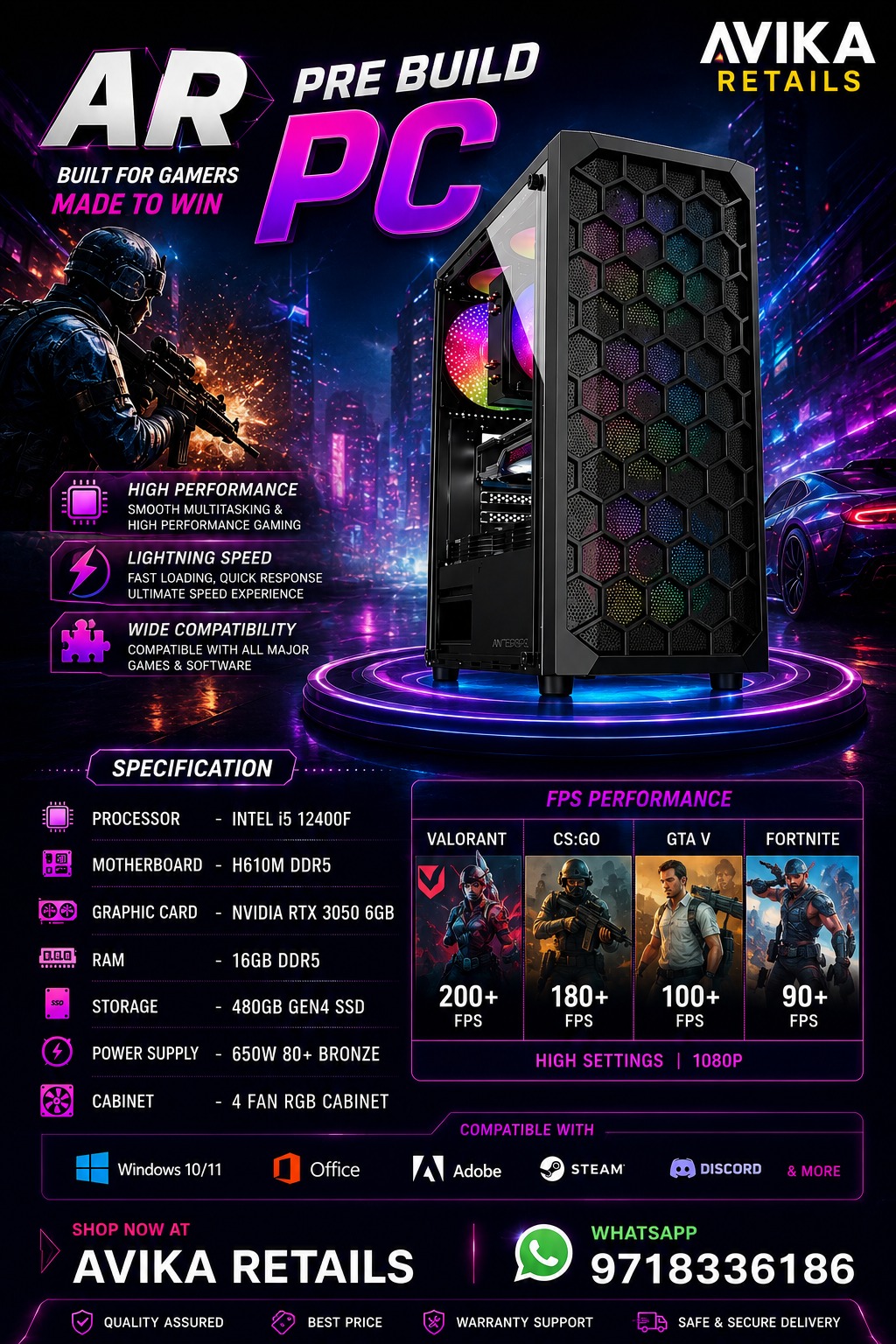 AR Veltrix Pre Build Gaming PC AR Veltrix Pre Build Gaming PC