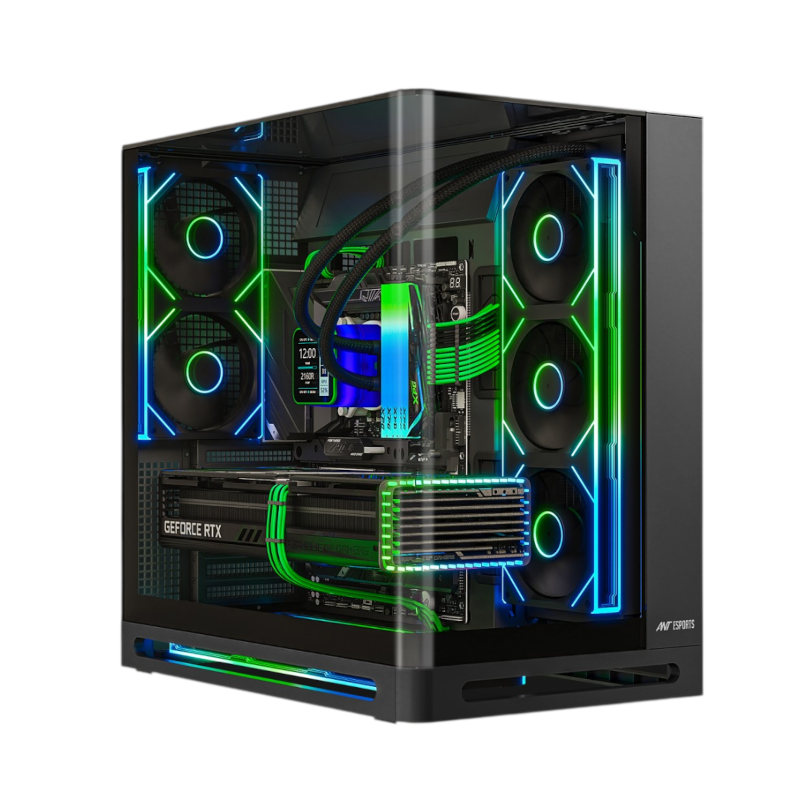 crystal-arc-pro-black-1-800x800 Ant Sports Arc Pro ARGB Black Cabinet - Image 1