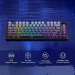 Redragon Ucal Pro K673 Pro - 75% Wired + 2.4Ghz + BT Mechanical Keyboard (Concrete Jungle) - Image 9