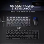 Redragon Ucal Pro K673 Pro - 75% Wired + 2.4Ghz + BT Mechanical Keyboard (Concrete Jungle) - Image 8