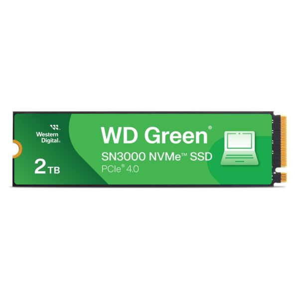 Western Digital 2TB WD Green SN3000 NVMe Internal SSD - Solid State Drive - Gen4 PCIe, M.2 2280, Up to 5,000 MB/s