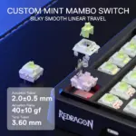 Redragon Ucal Pro K673 Pro - 75% Wired + 2.4Ghz + BT Mechanical Keyboard (Concrete Jungle) - Image 6