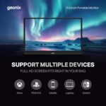 GEONIX 15.6 Inch Full HD 1080p, True IPS, Ultra Slim, 16:9 Aspect Ratio, 16.7M Colors, 72% sRGB, 2 Inbuilt Speakers with Foldable Kickstand Portable Monitor, Black (1 Year Warranty) - Image 7