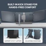 Geonix 14" Tri-Screen Portable Monitor – Foldable 1080p Display Extender for 14–17" Laptops, USB-C & Mini HDMI, HDR, Kickstand, Dual Screen, Compatible with Windows - Image 2