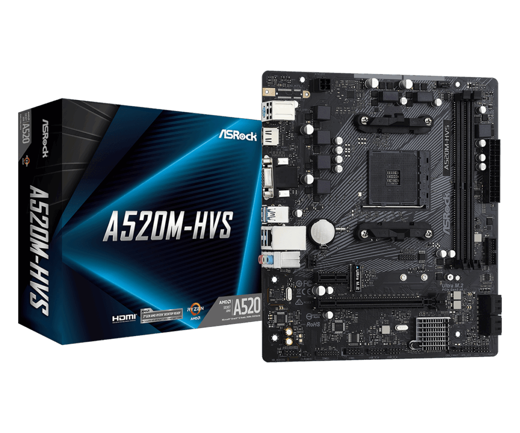 ASRock A520M-HVS Micro-ATX Motherboard