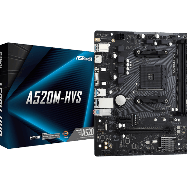 ASRock A520M-HVS Micro-ATX Motherboard