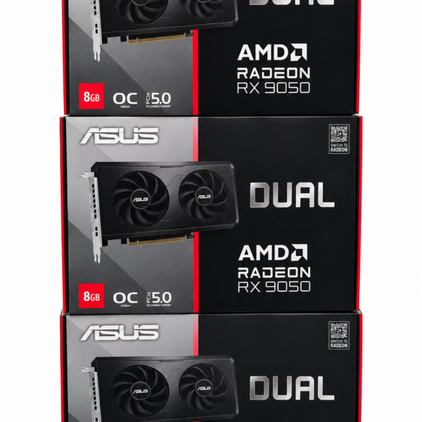 ASUS DUAL AMD RADEON RX 9050 8GB OC PCIe 5.0 DDR6 GRAPHIC CARD