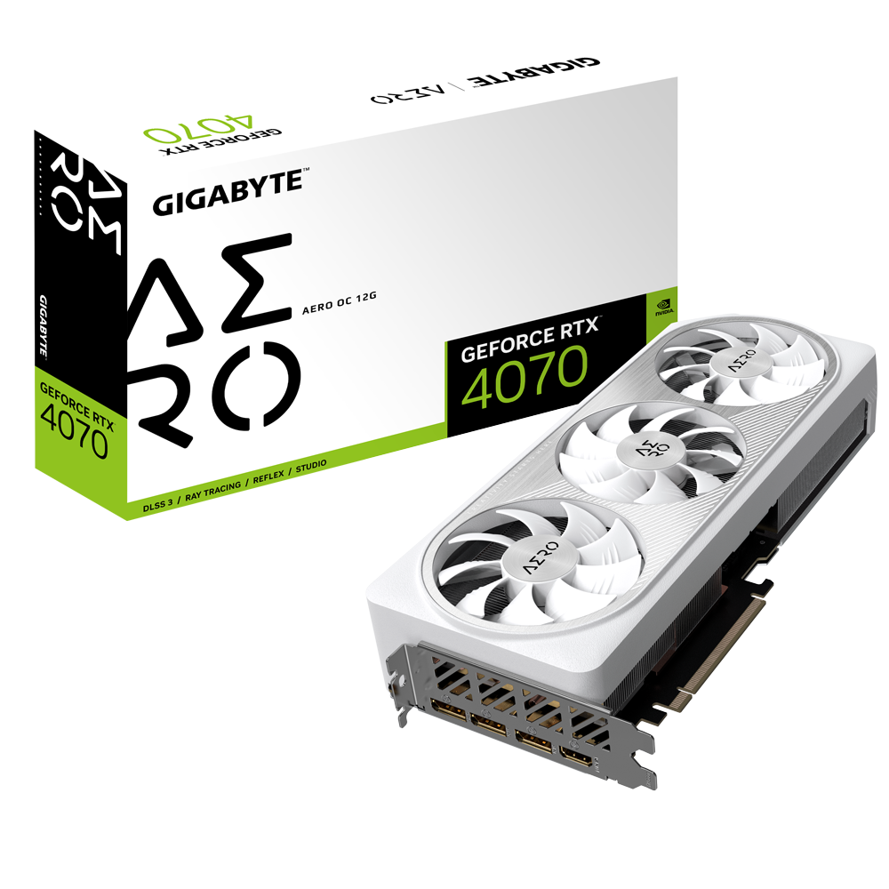 GeForce RTX 4070 AERO OC 12G_01 Gigabyte RTX 4070 AERO OC 12GB GDDR6X Graphics Card
