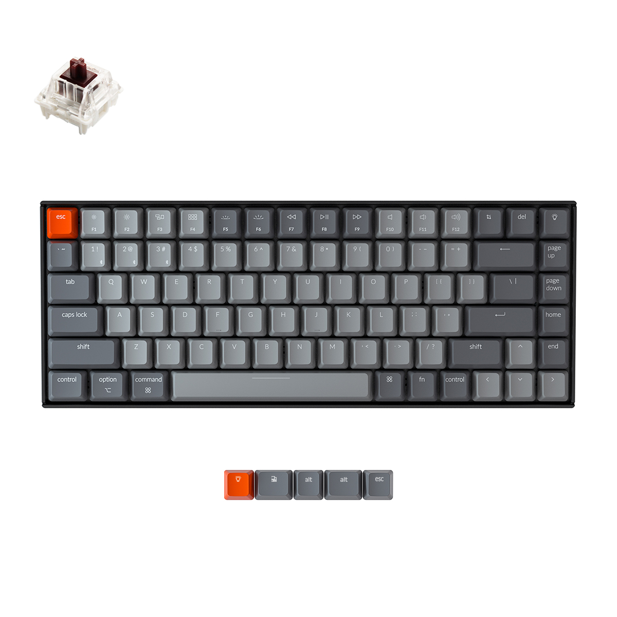 Keychron-K2-wireless-mechanical-keyboard-for-Mac-Windows-iOS-Gateron-switch-brown-with-type-C-RGB-white-backlight Keychron K2 Wireless Mechanical Keyboard (Version 2) K2-A3 - Image 1