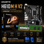 Gigabyte H610M H V2 Motherboard DDR5 with 8GB DDR5 4800Mhz Desktop RAM (COMBO OFFER)