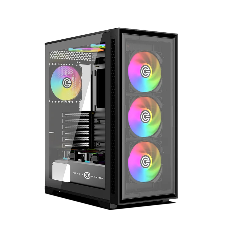 Circle Furious Glass 240 ARGB Black Mid-Tower Cabinet Circle Furious Glass 240 ARGB Black Mid-Tower Cabinet