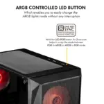 Circle Xtender X4 Mid-Tower Computer Case | Gaming Cabinet - Black - Image 5