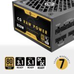 Circle CG RAW Power 850 Watt Fully Modular Power Supply, 80+ Gold, ATX 3.1 & PCIe 5.1 Ready, Braided Cables, 120mm Silent FDB Fan, 7-Year Warranty - Image 10