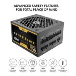 Circle CG RAW Power 750 Watt Fully Modular Power Supply, 80+ Gold, ATX 3.1 & PCIe 5.1 Ready, Braided Cables, 120mm Silent FDB Fan, 7-Year Warranty - Image 7