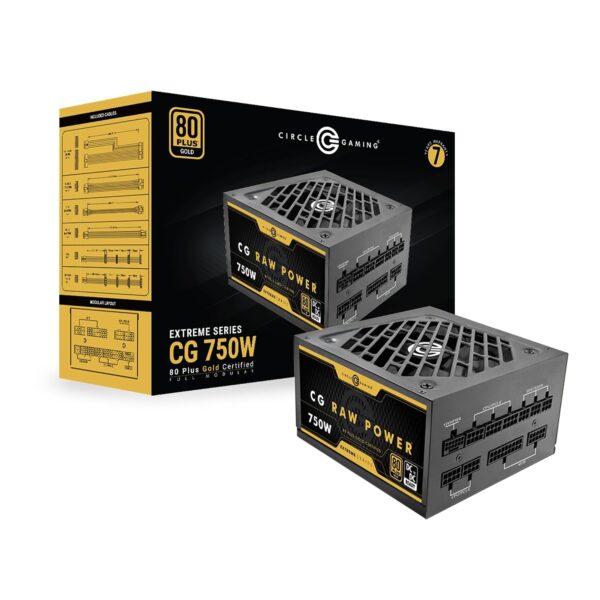 Circle Gaming RAW Power 750 Watt 80 Plus Gold