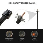 Circle CG RAW Power 750 Watt Fully Modular Power Supply, 80+ Gold, ATX 3.1 & PCIe 5.1 Ready, Braided Cables, 120mm Silent FDB Fan, 7-Year Warranty - Image 4